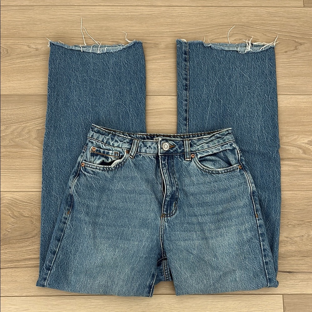 Garage Classic Blue Wide Leg Mid Rise Women's Jeans size 26